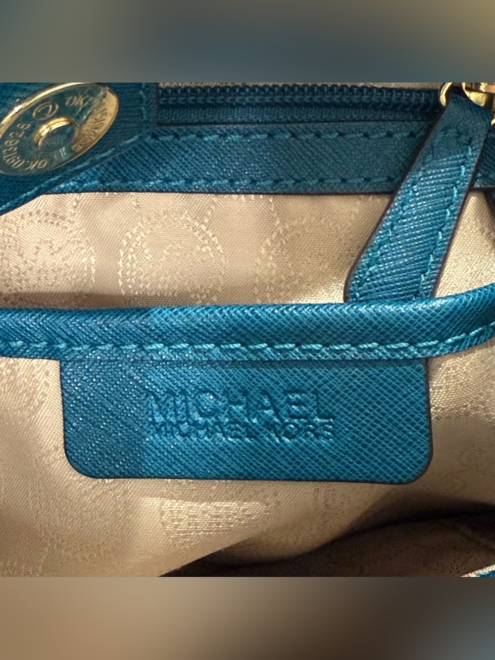 Michael Kors Sutton Medium Satchel Deep Teal Leather Crossbody Classic City Chic - Picture 11 of 16